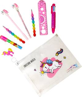Parteet Stationery Combo Pencil Pouch Combo Art Plastic Pencil Box