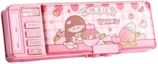 Devdhan Girls Password Pencil Box for Children , Many Function and Departments, Special Buttons Art Plastic Pencil Box