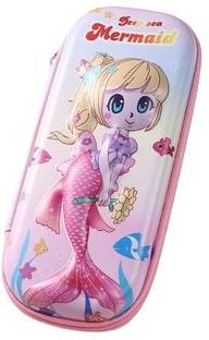 Mr. Auen 3D Mermaid Pencil Case Cartoon Design Pencil Pouch For Girls Geometry Box