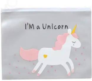 Monty Maestro Unicorn Zip lock Pouches unicorn Art Plastic Pencil Boxes