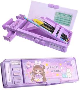 JOY MAKER Multifunctional Sweet Girl Kids Password Lock Case Pencil