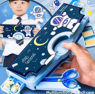 एक्को Multi Functional Pencil Box Geometry Box for Boys Girls Kids ज्योमेट्री बॉक्स