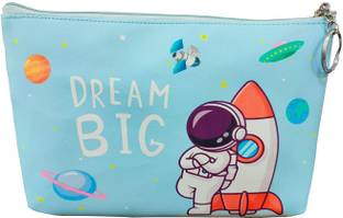 Neel 1Pcs_Space Pencil Case Large Capacity Storage Cosmetic Big Pouch for Girl School Stationery Pouch for Kids Travel Pouch for Kids Zipper Closer Waterproof Pouch Art Polyester Pencil Box