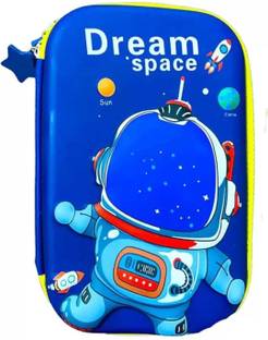 Poohan FANTASTIC 3D ASTRONAUT SPACE SMIGGLE STATIONERHY POUCH FOR BOYS GIRL RETURN GIFT EVA EMBOSSED Art EVA Pencil Box
