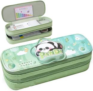 Akvanar 3D panda Pencil Case Multipurpose Zipper Pencil Pouch School Stationery Box Geometry Box