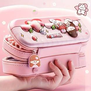 radhey preet Trending & Popular 2 Layer Stationery Storage Case In Quality Material in Preety Yummy Girl Print For Kids With More Storage Space in Bright Colors RP1303(55) Art EVA Pencil Box