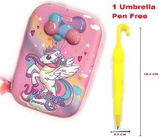 YASSVA GROUP AASEFLEX 1 3D EVA, With Umbrella Pen Pouch Unicorn Art Canvas Pencil Box Art EVA Pencil Box