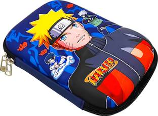 poksi Naruto EVA Pencil pouch for Kids| Pencil box for Boys and Girls| Double zipper t o lock| Added Inside zipper and seperator Art EVA Pencil Box