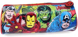 striders Avengers Round Pouch for Kids Storage Organizer Compact & Durable Carry Case Avenger Cartoon Art Art Wood Pencil Box