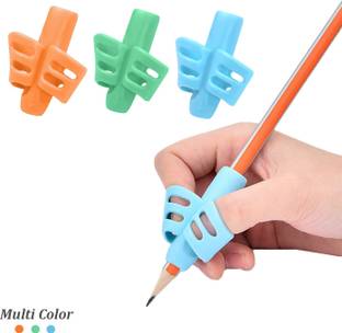 SYGA 3 Pcs Two-finger Pencil Grips Silicone Baby Pencil Holder Handwriting Learn Writing Training Grip Pencil Grip