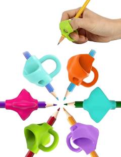 Mooz Pencil Grippers for Kids Writing Aid Assorted Colours Stationery Set