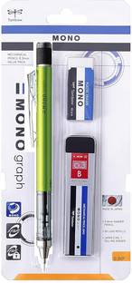 Tombow Mono Graph Mechanical Pencil 0.3mm , with B-Lead and Eraser- Value Pack Pencil