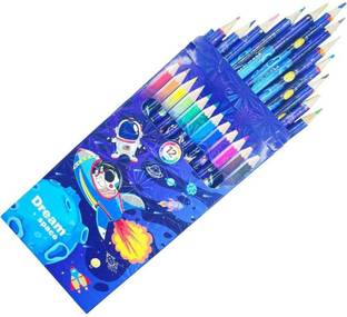 Poohan ASTRONAUT SPACE COLOURED PASTEL PENCIL COLOURS PACK OF 12 PCS FOR BOYS GIRLS Pencil
