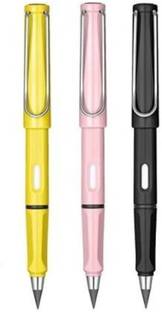 AMB Everlasting Inkless Black Pencil Portable Reusable and Erasable (Pack of 3) Pencil