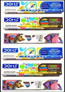 DOMS 6 Pack Combo Pencil of Neon Groove and Zoom. Pencil