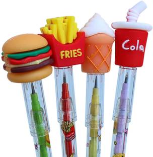 AncientKart Stack Pencil Burger Designed Set of 4 Pencil