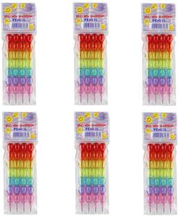 SUNRISE TRADING Pearls Moti & Rainbow bricks Design, Non-Sharpening Stacking Pencil Pencil