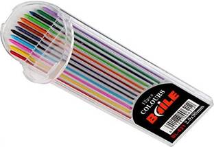 Levin Colored Lead Refills, 2.0 mm, 90 mm Tall, Pre-Sharpened, 12 Colors Pencil