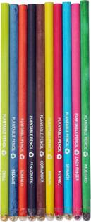 Bamboo Haat Use And Grown Recycled Paper Pencil With Seed (Pack Of 10) Pencil