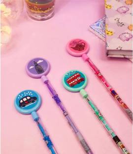 YEF Pack of 4 Designer Game Bullet Pencils Pencil