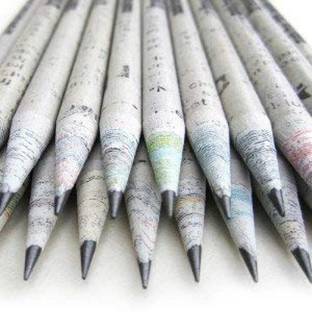 VeleSolv Eco-Friendly Recycled Newspaper Pencils Pack of 20 Pieces Pencil