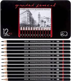 PEACORA 12 Pcs Sketch Pencil Set For Artist Drawing kit Sketching Pencil Set Pencil