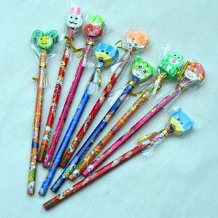 HATSUYUME Colorful Boom Pencils Erasers for Kids|Birthday Party Return Gift| Animal Theme Pencil