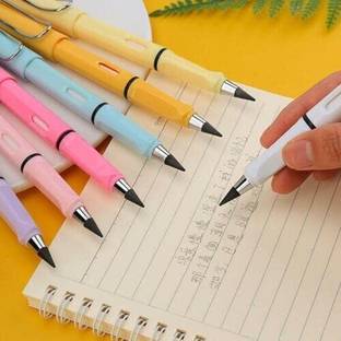 KUNYA Reusable Erasable Writing Pencil with Eraser Everlasting Infinite Inkless Magic Pencil