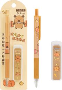 Ikko Cute bear-themed pencil set with matching lead refills. Pencil