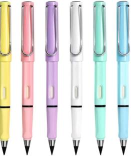 feelhigh 6 Pcs Inkless Eternal Pencils, Everlasting Infinity Pencil with Eraser, Pencil