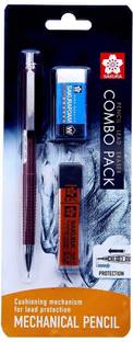 SAKURA Point Mechanical Pencil Starter set with lead refill and eraser 0.5mm-HB Pencil