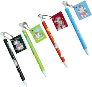 Tlismi Beautiful Unicorn Pattern Push-up Pencil without Sharpening and Mini Dairy Pencil