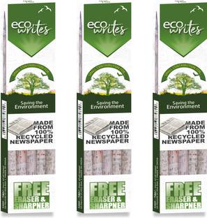 Eco Writes Newspaper 30 Pencil Set of 3 Pencil
