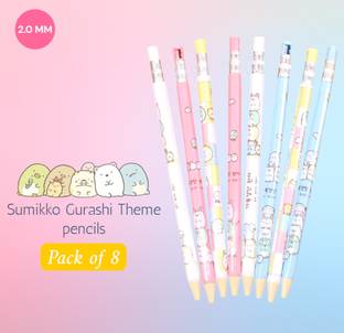 KLIDSHUSOZ TREASURE Sumikko Gurashi Theme 2.0 Mechanical Pencils – Pack of 8 with Built-in Sharpener Pencil