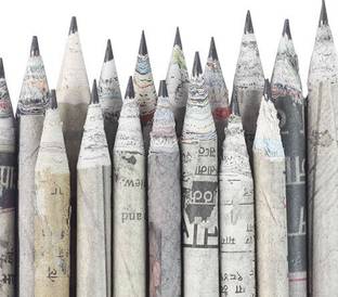 Goodwill Tech Recycled Newspaper Pencils Eco-Friendly 50 Pieces Pencil