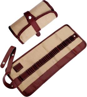 ANVIS Canvas Empty Pencil Wrap Roll up case for Pencil