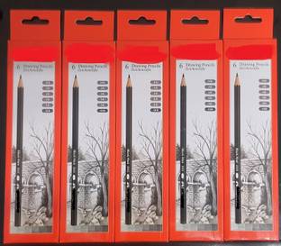 SKYGOLD FABER CASTELL DRAWING PENCIL SET FOR ARTISTS PACK OF 5 (RED) Pencil