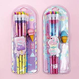 ARNIYAVALA set of 2 Ice Cream Pencils with Eraser for Kids for Birthday Return Gifts Pencil