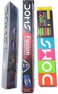 डोम्स FUSION PENCIL+DOMS ZOOM +DOMS NEON EXTRA DARK PENCIL SET (PACK OF 3 ) पेंसिल