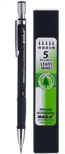 FRKB 2.0mm Mechanical Auto Pencil and Lead Box (5 Leads) - Body Black Pencil