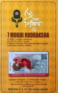 yashvriddhi 7 Mukhi Rudraksha With Lab Certified Wood Pendant