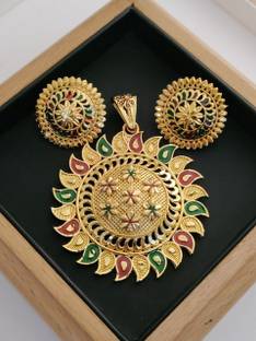 Shree Fashions World Gold-plated Brass Pendant