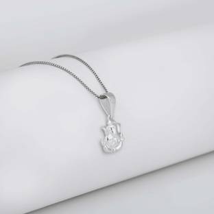 GIVA 925 Silver Ganpati Pendant for Women Rhodium Sterling Silver Pendant