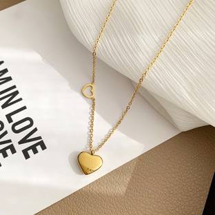 MYKI Heart Pendant For women & girls Gold-plated Stainless Steel Pendant