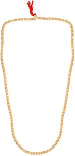 Zumrut Pure Organic and Original Tulsi Handmade Mala Rosary Beads Necklace Beads Brass Pendant