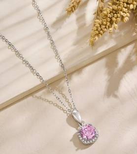 JRISSY PINK Pendant Chain For Women Alloy Locket