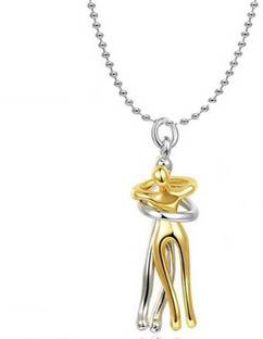 ROOTWAVE hug pendant, couple hugging pendant necklace Gold-plated Stainless Steel Pendant