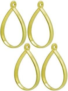 BanteyBanatey Golden Drop Shape Open Back Bezels, Pandent Jewellery Uv Resin (pack of 4) Metal Pendant
