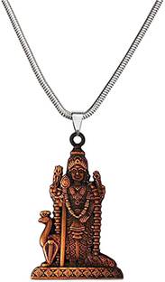 AFH South Indian Lord Murugan Kartikeya VEL Copper locket with Snake Chain Metal Pendant