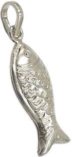 Sahiba Gems Chandi Silver Fish Pendant Locket Charm Sterling Silver Locket